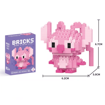 PACK X5 Mini Bricks - Bloques de construcción personajes disney para niños